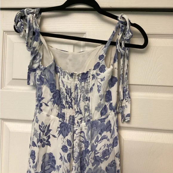 Reformation Blue and White Floral Midi Dress - Picture 6 of 8